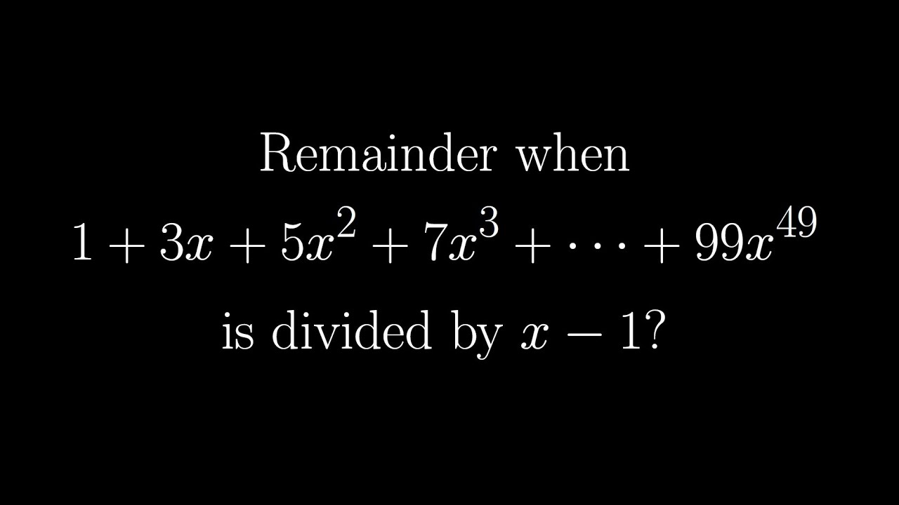 Oxford Mathematics Admissions Test - A long polynomial long division