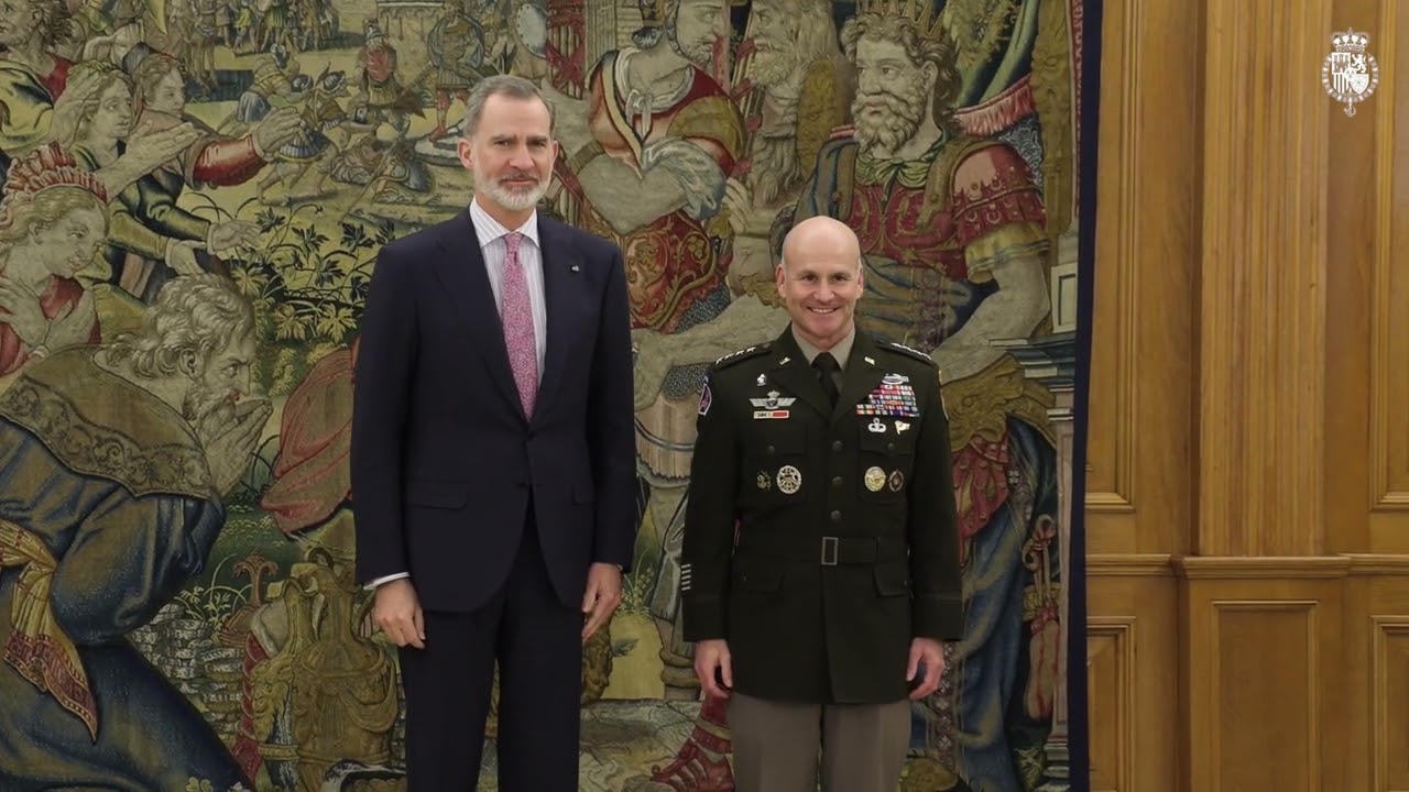 El Rey recibe al General Christopher G. Cavoli, Comandante del Mando Supremo Aliado en Europa
