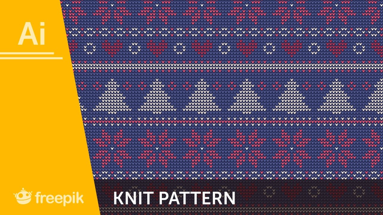 Graphic Design:  How to create a Knit Pattern in Adobe Illustrator (Beginner) | Freepik