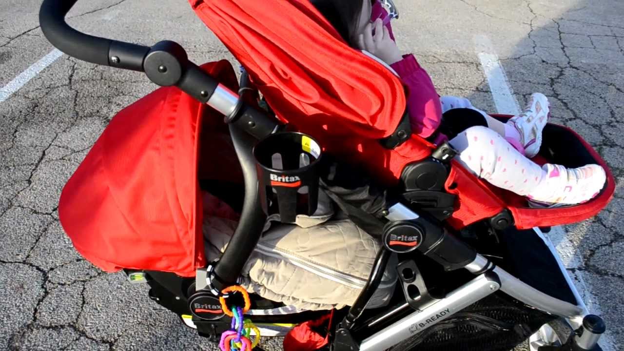 Britax B-Ready Double Stroller Review with Infant bottom and Toddler Top configuration
