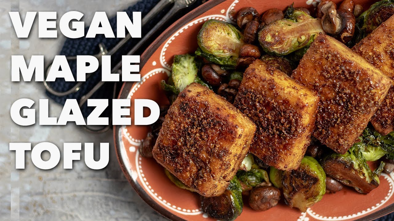Vegan Maple Glazed Tofu | Vegan Thanksgiving Recipe