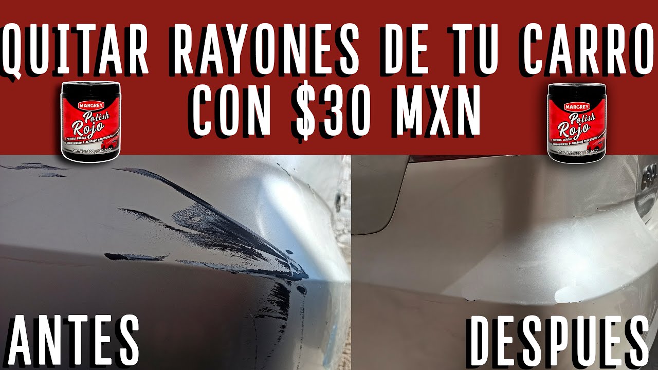 Cómo quitar los rayones del auto BARATO, FÁCIL Y RÁPIDO / Polish Rojo
