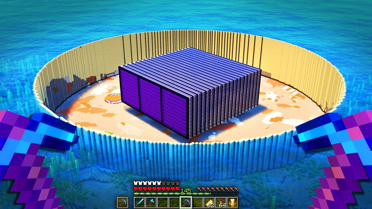 Eu fiz a Melhor Farm de Guardian no Minecraft Survival