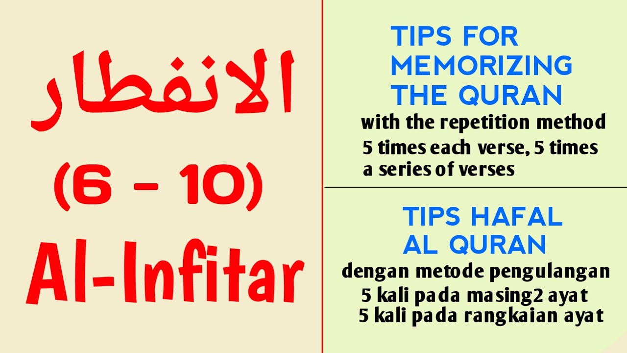 The Basics of Memorizing the Quran [Al-Infitar 6-10]
