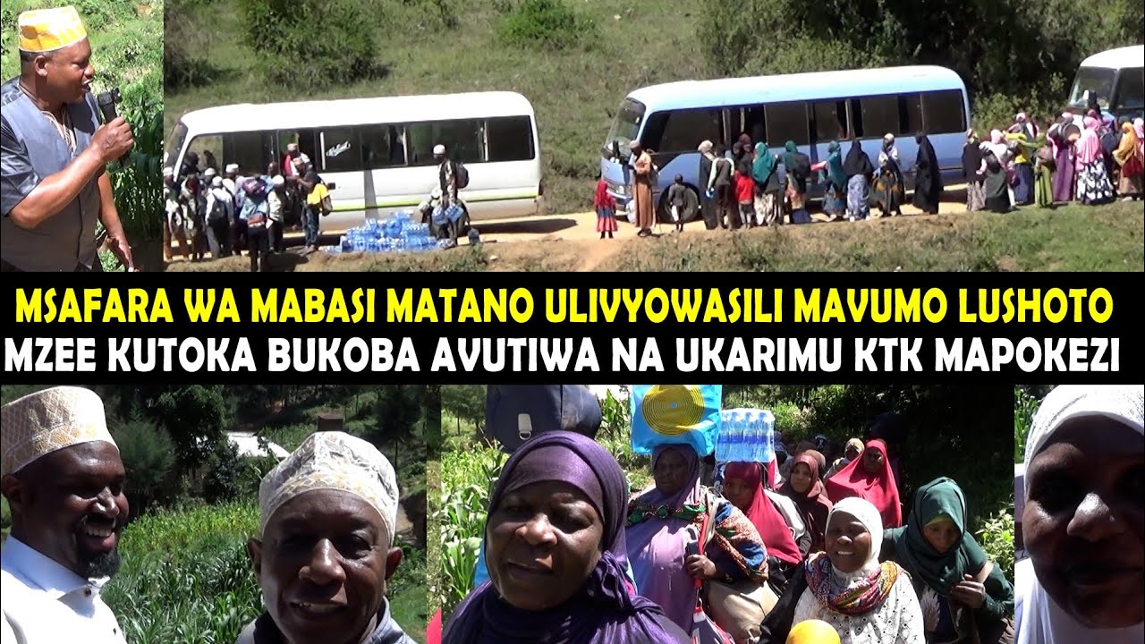 MSAFARA WA MABASI MATANO ULIVYOWASILI KTK HADHARA LUSHOTO, MZEE KUTOKA BUKOBA AVUTIWA NA UKARIMU 