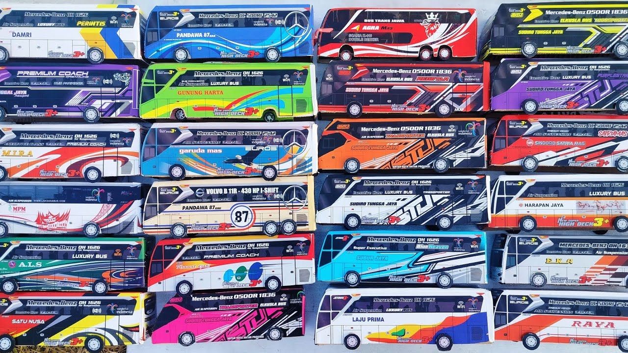 Bus pariwisata subur jaya, bus ALS, bus Garuda mas, bus Pandawa 87, bus Agramas, bus harapan jaya