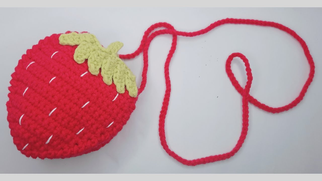 #12 CROCHET STRAWBERRY BAG | MÓC TÚI DÂU TÂY