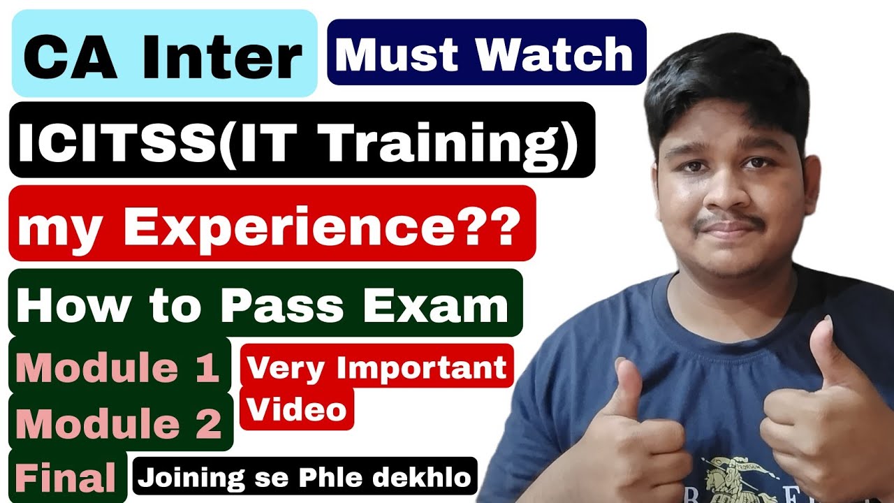 Ca inter ITT training | How to pass exam | Ca Inter IT training experience 
