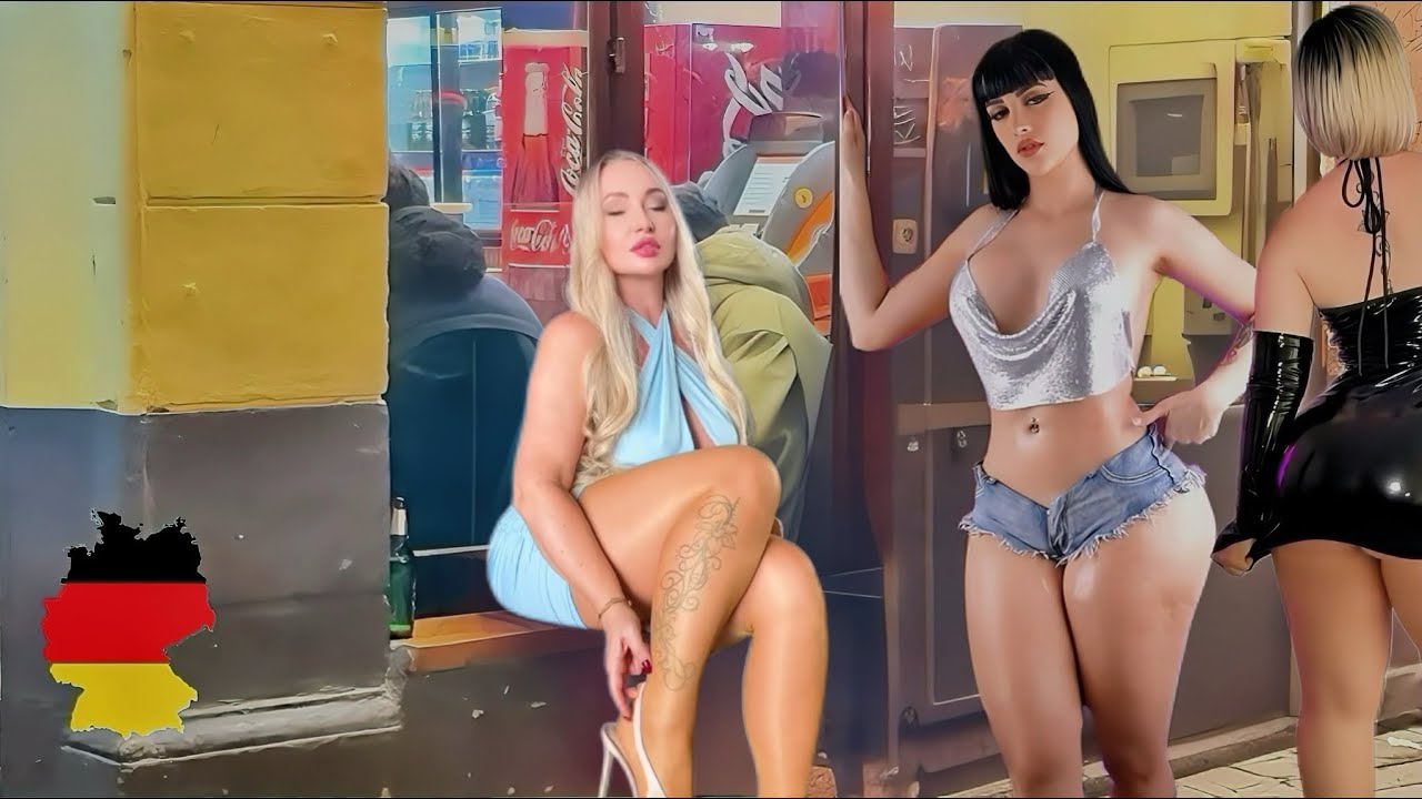 Düsseldorf nightlife girls partying weekend in Germany/walking tour 4K