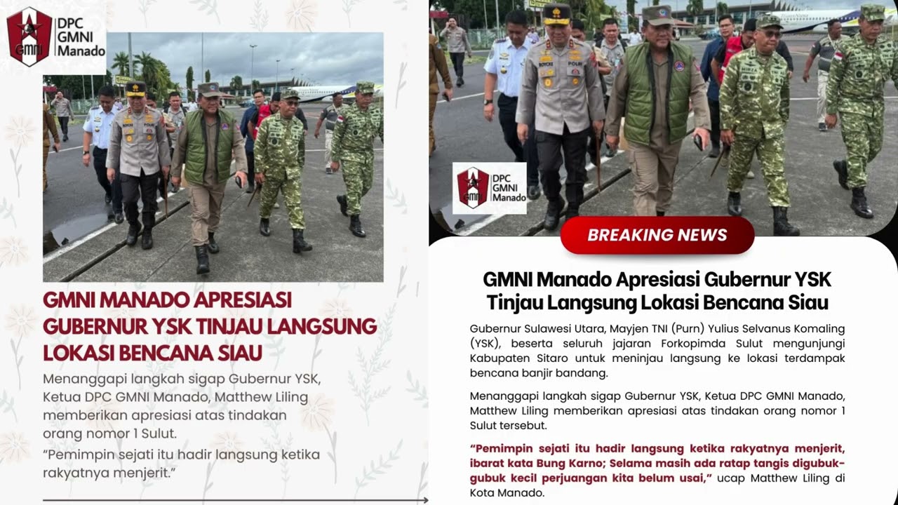 Apresiasi GMNI Bitung dan Manado atas Kepemimpinan Gubernur Sulut YSK
