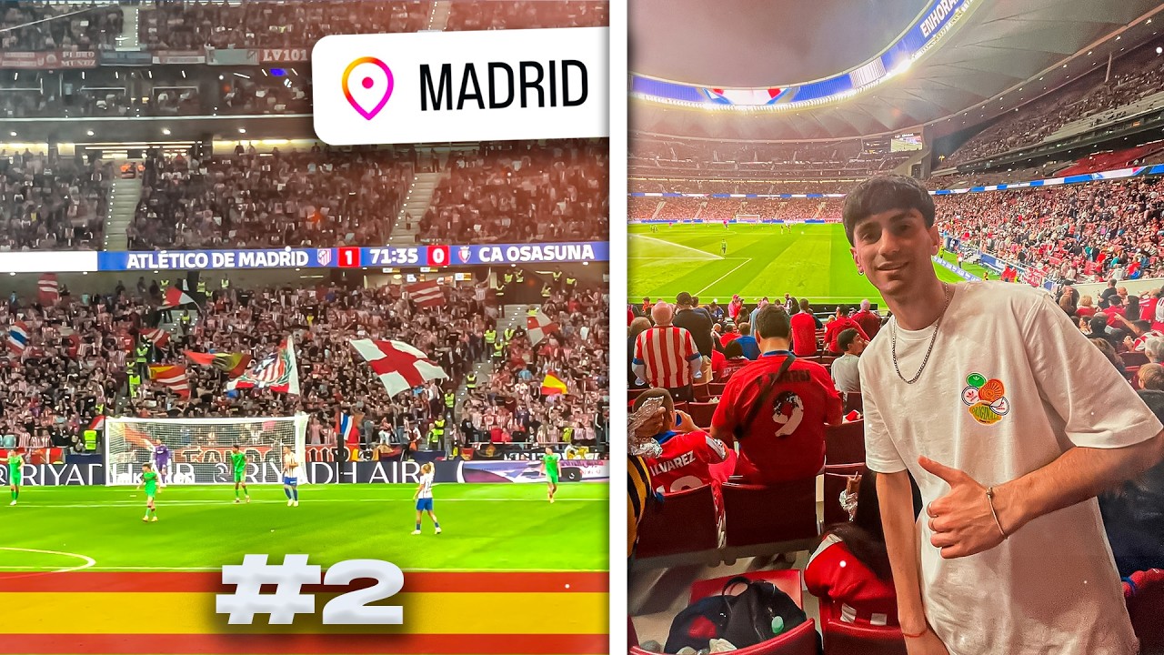 ASÍ SE VIVE UN PARTIDO DE LA LIGA EN ESPAÑA (ATLÉTICO MADRID VS OSASUNA) | VLOG #2 | JUST1N