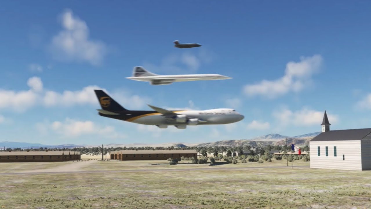 10mph vs mach 10 Airplane Fly-by (MFS2020)