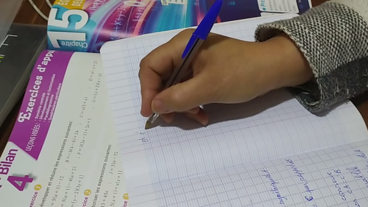 Exercice 3 page 172 Maxi maths 1ac. factorisation et d&eacute;veloppement