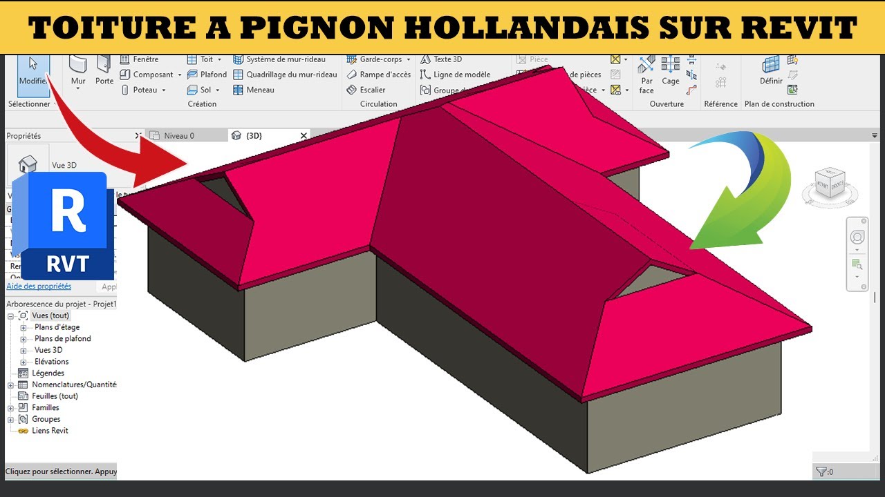 Comment créer une toiture à plusieurs pignons hollandais sur Revit ?