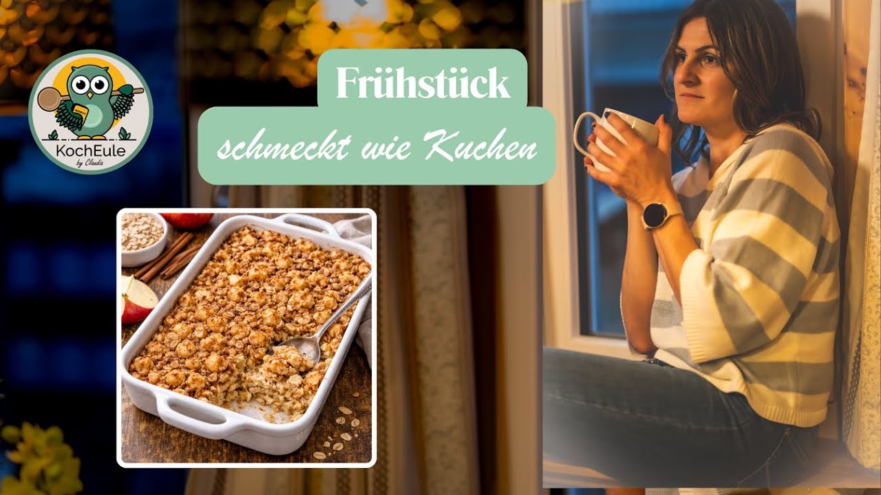 Diese Apfel-Zimt Baked Oats schmecken wie Kuchen – so lässt es sich frühstücken🤍🍎
