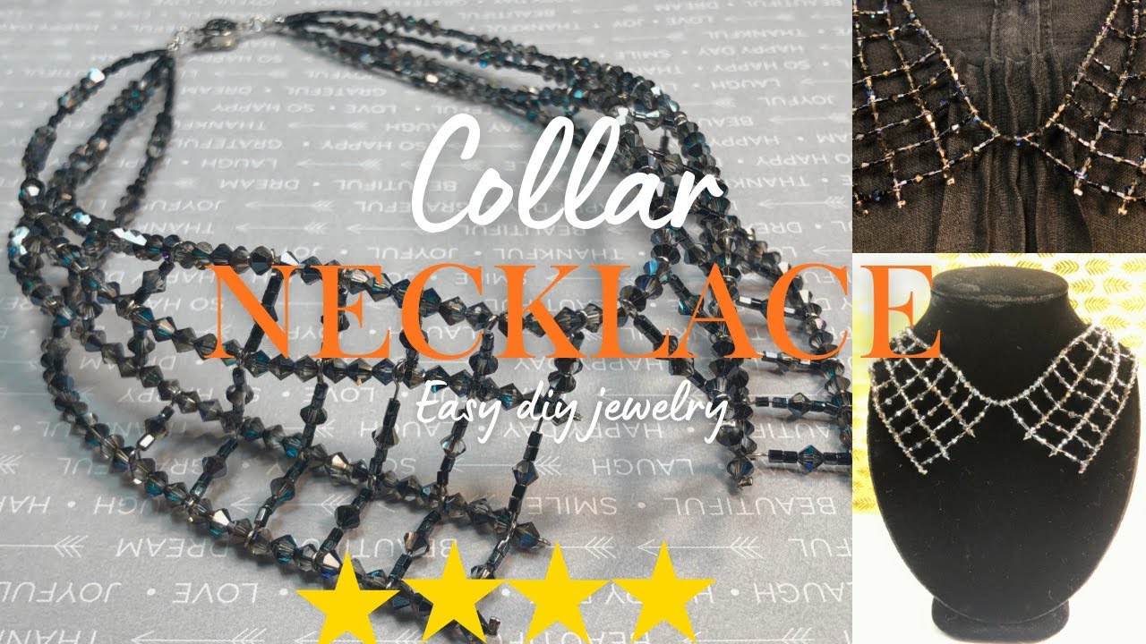 Easy DIY Jewelry: Collar Necklace for boring clothes / Modern Collar Necklace 