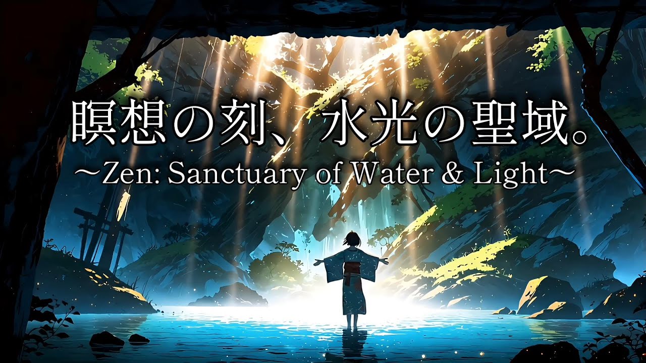 【禅 / Japanese Zen Music】水光の聖域｜清らかな一滴と光に心洗われる和風瞑想BGM - Sacred Water & Sunlight Reflection