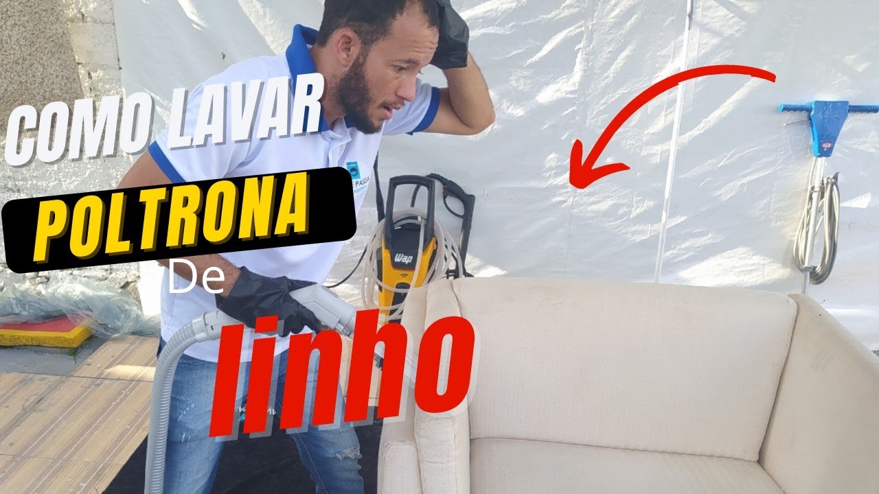 Aprenda como limpar um dos piores tecido ( linhão cru)  em uma poltrona.