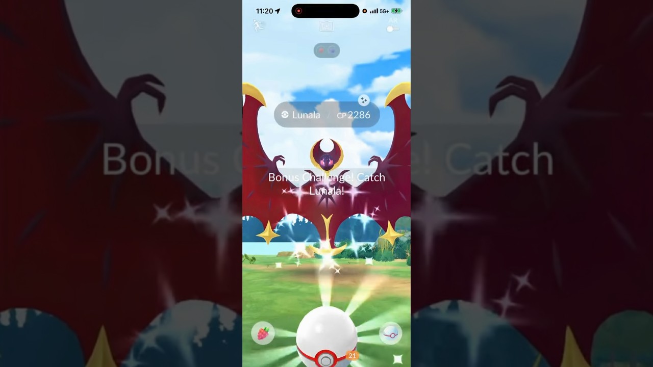 ✨NEW Shiny Lunala CAUGHT In Pokemon Go!!!✨ #shorts #pokemon