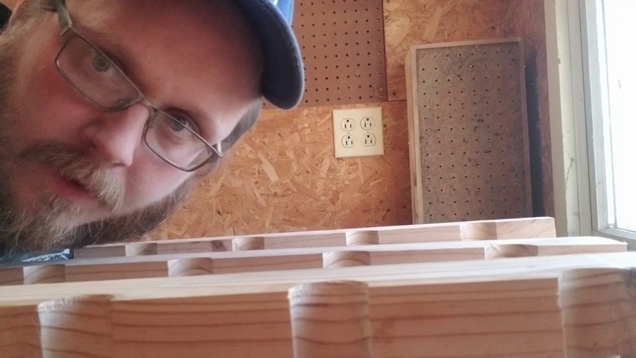 Building a wine rack to fit in a cupboard.