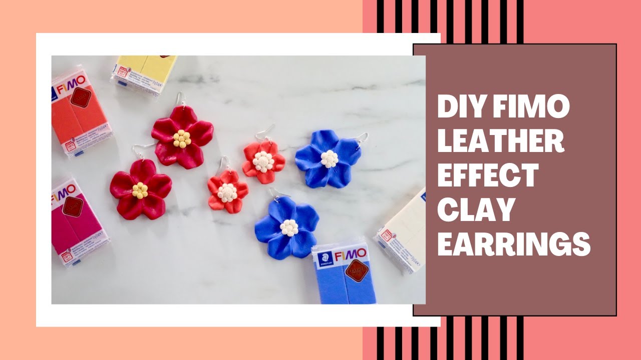 FIMO LEATHER EFFECT CLAY | MAKE EARRINGS WITH ME!