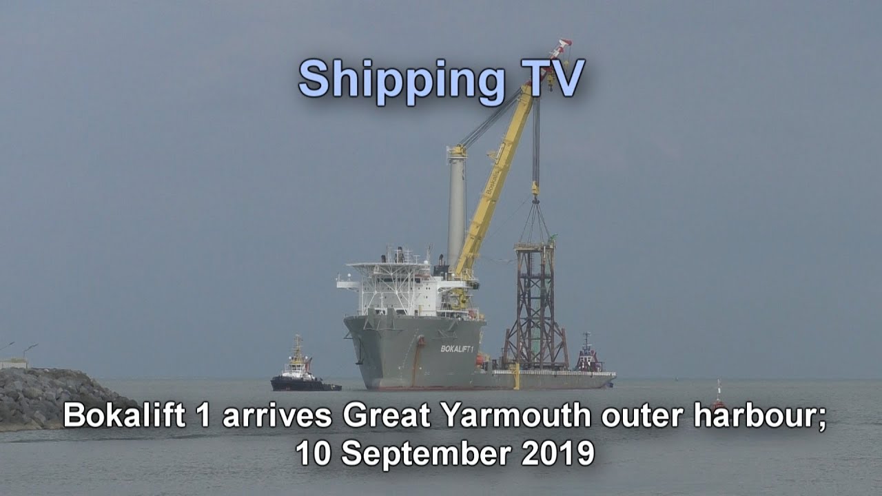 Heavy lift  ship Bokalift 1 at Great Yarmouth; 10 September 2019