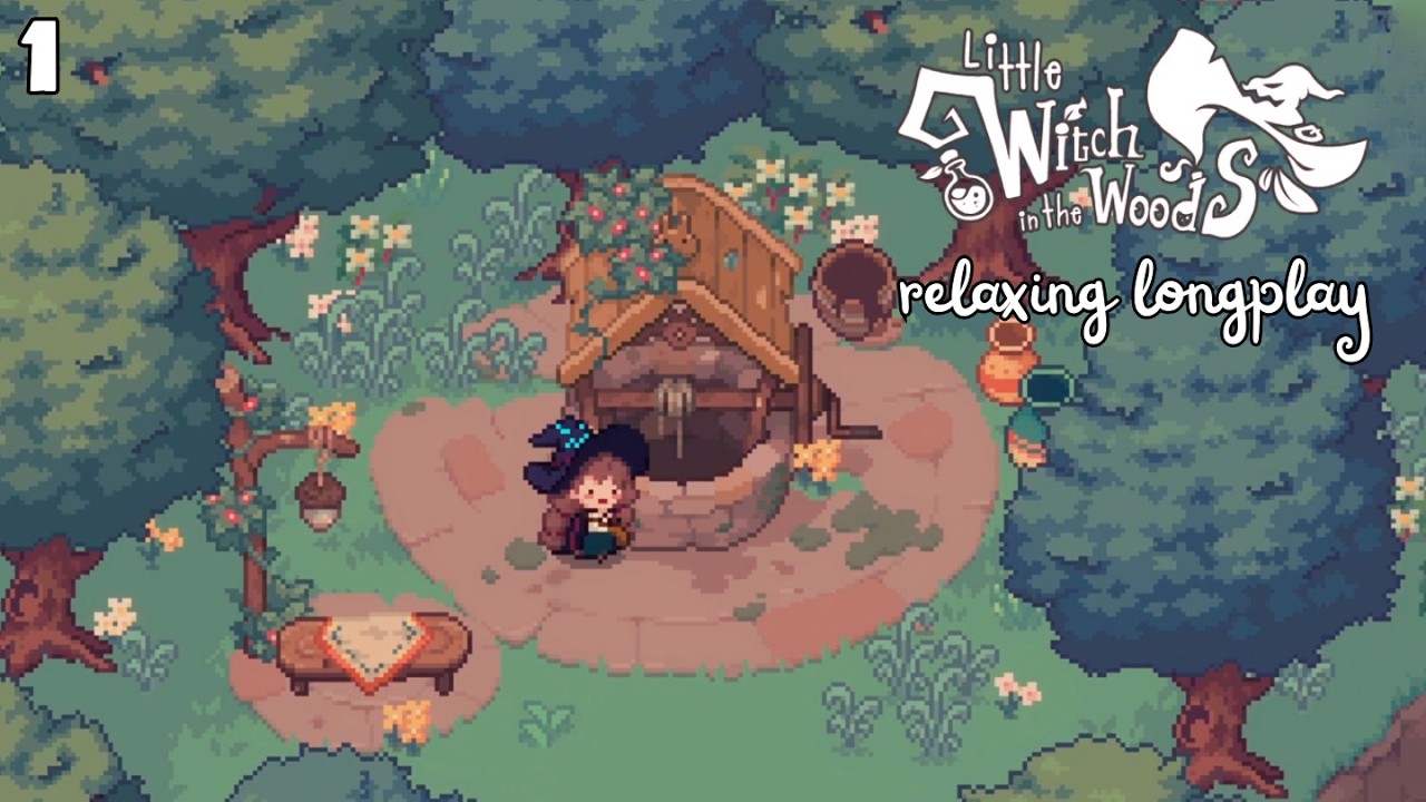 Cozy Longplay ✨ Little Witch in the Woods #1 | Cutest Pixel Art sim (No Commentary)