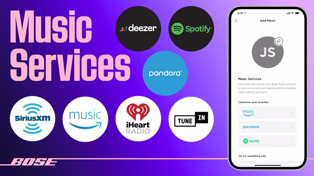 Bose App &ndash; Music Services