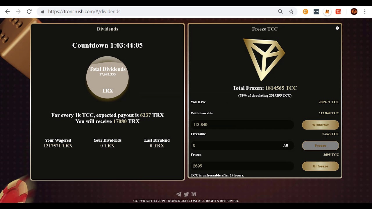 Tron Crush Update - Great Passive Crypto Dividends