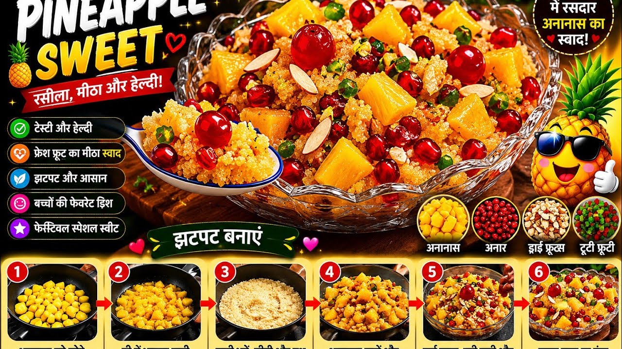 Kashmiri Pineapple 🍍 ka Halwa | अनानास मीठा Kashmiri Pineapple Ka Halwa by rihana