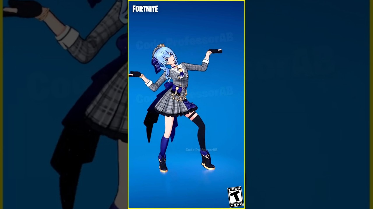 Fortnite Just a Girl Emote Hoshimachi Suisei Skin Thicc 🍑😜😍
