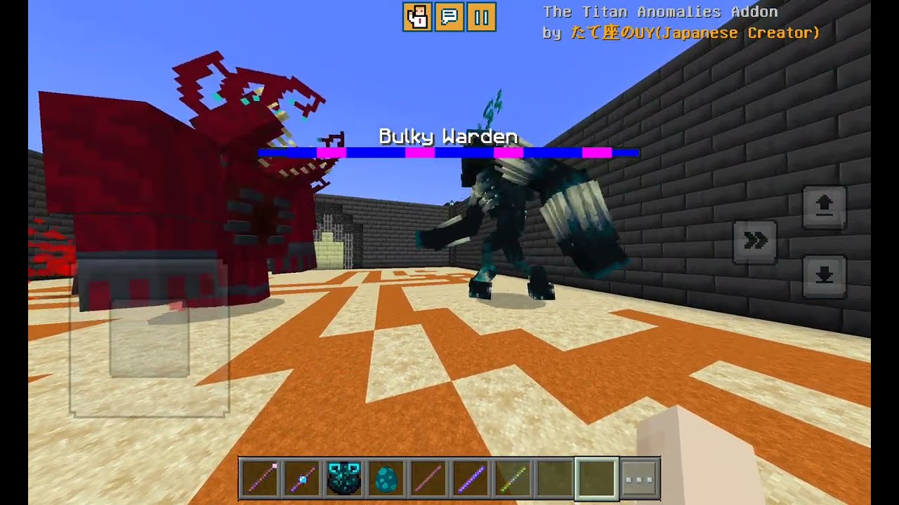 bulky warden (teraphobia uncanny) vs mutant warden (Mechanicraft) minecraft bedrock/mob battle