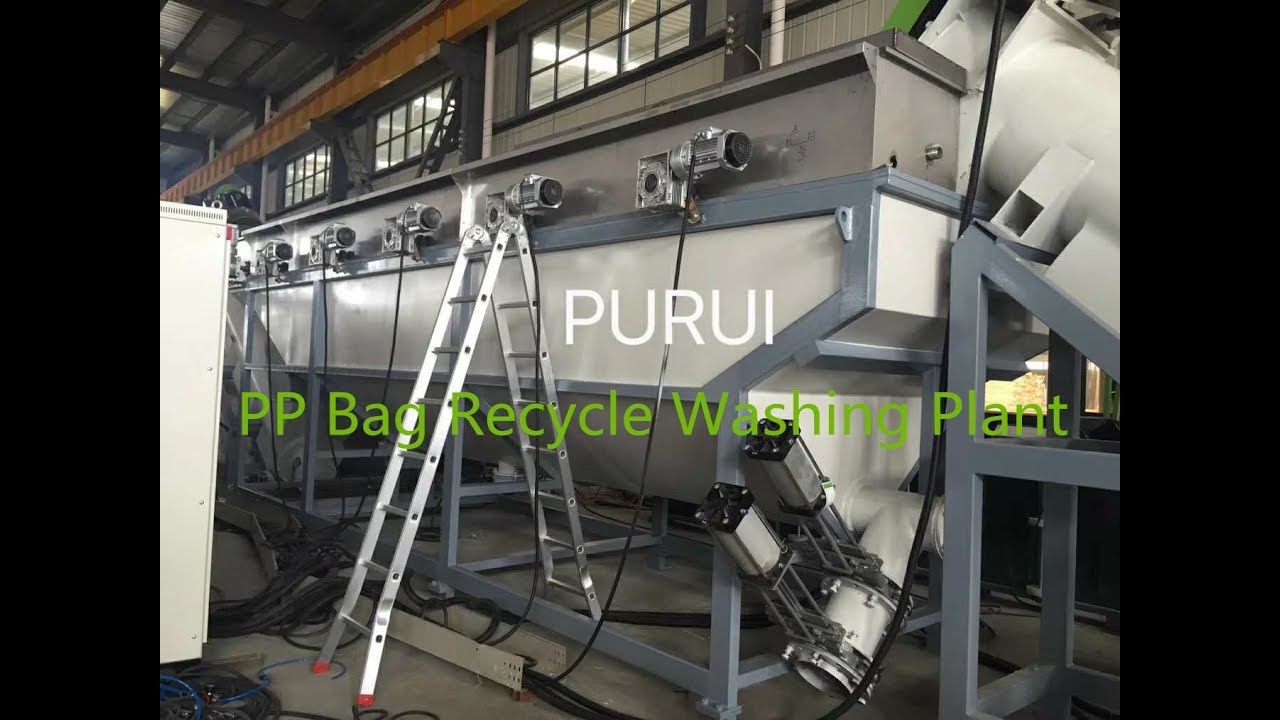 PURUI PP Raffia Jumbo/ Big Bag Crushing Washing Plant and Recycle Granulating Machine