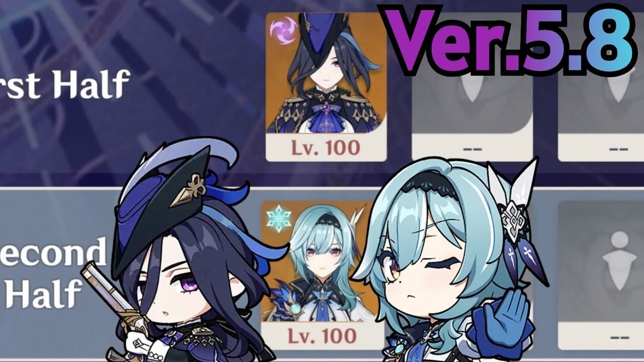 【原神】Ver.5.8 クロリンデ＆エウルアの両単騎で螺旋12層 星9クリア/ Ver.5.8 Spiral Abyss Floor 12 Clorinde ＆ Eula ☆9 Stars