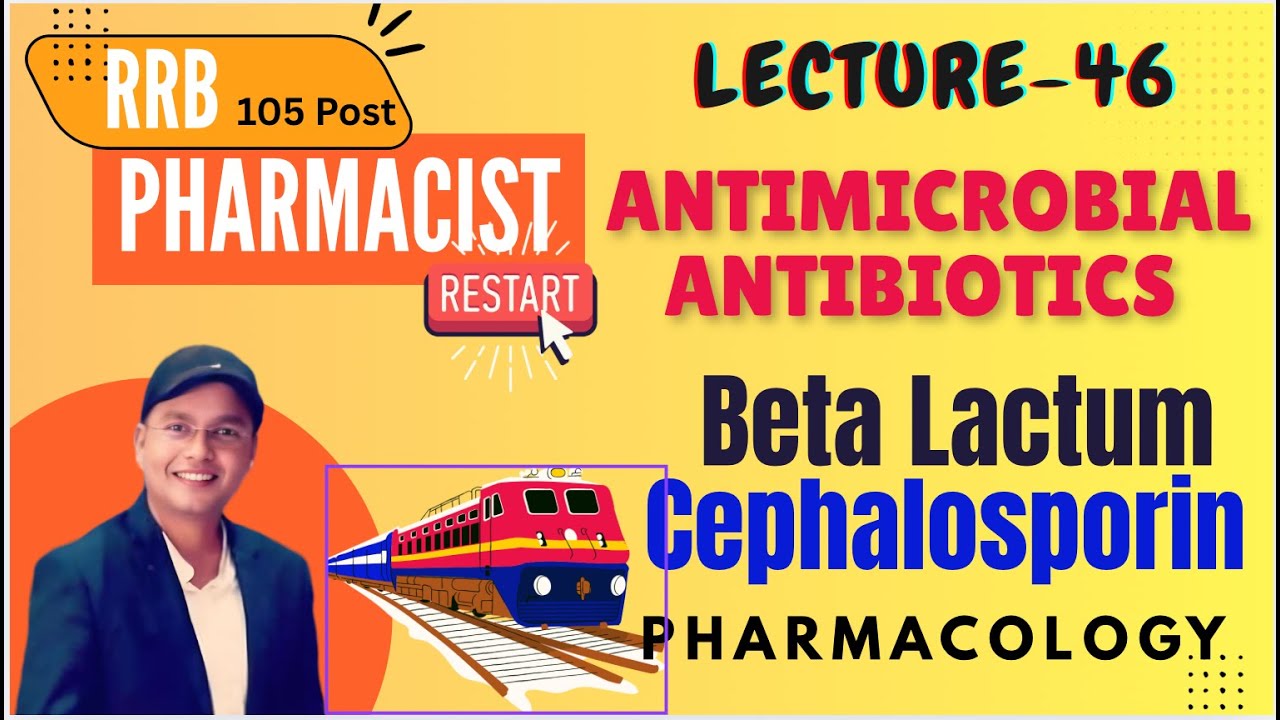 L-46 Beta Lactam  Antibiotics, Cephalosporin Antibiotics,  Pharmacology RRB Pharmacist