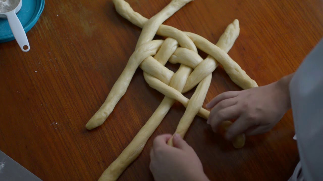 Técnica: Formado Redondo 4 hebras - Pan Jalá (Challah)