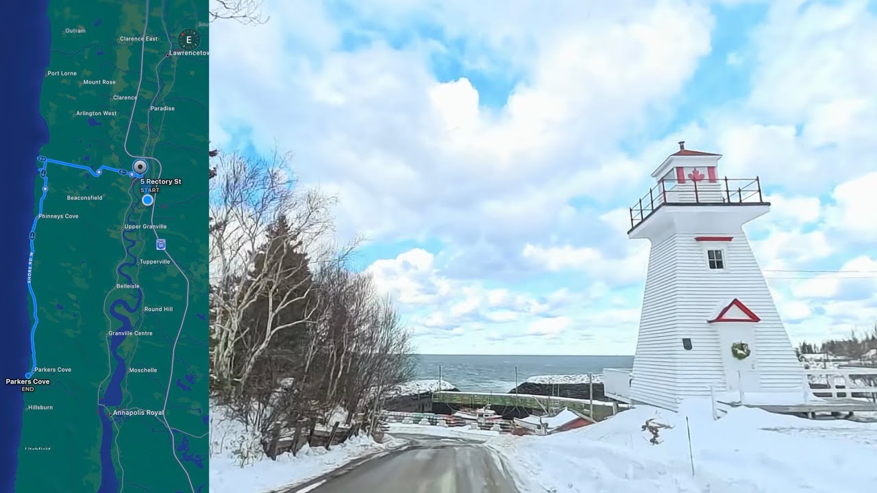 Relaxing Winter Drive | Bridgetown to Parker’s Cove | Nova Scotia #canada #explore #adventure 