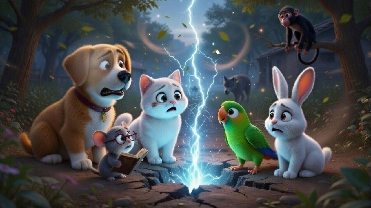  नीली रोशनी का रहस्य 😱|Moral Story Hindi | Jungle Story | Cat Tales Universe 