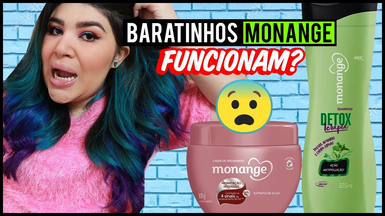🤑BARATINHOS MONANGE FUNCIONAM? [Shampoo Detox Terapia e Hidratação Intensiva Monange]