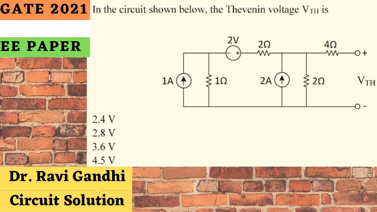 GATE 2020 EC Circuit & Network Solution | Dr. Ravi Gandhi | Control Circuits Pathshala