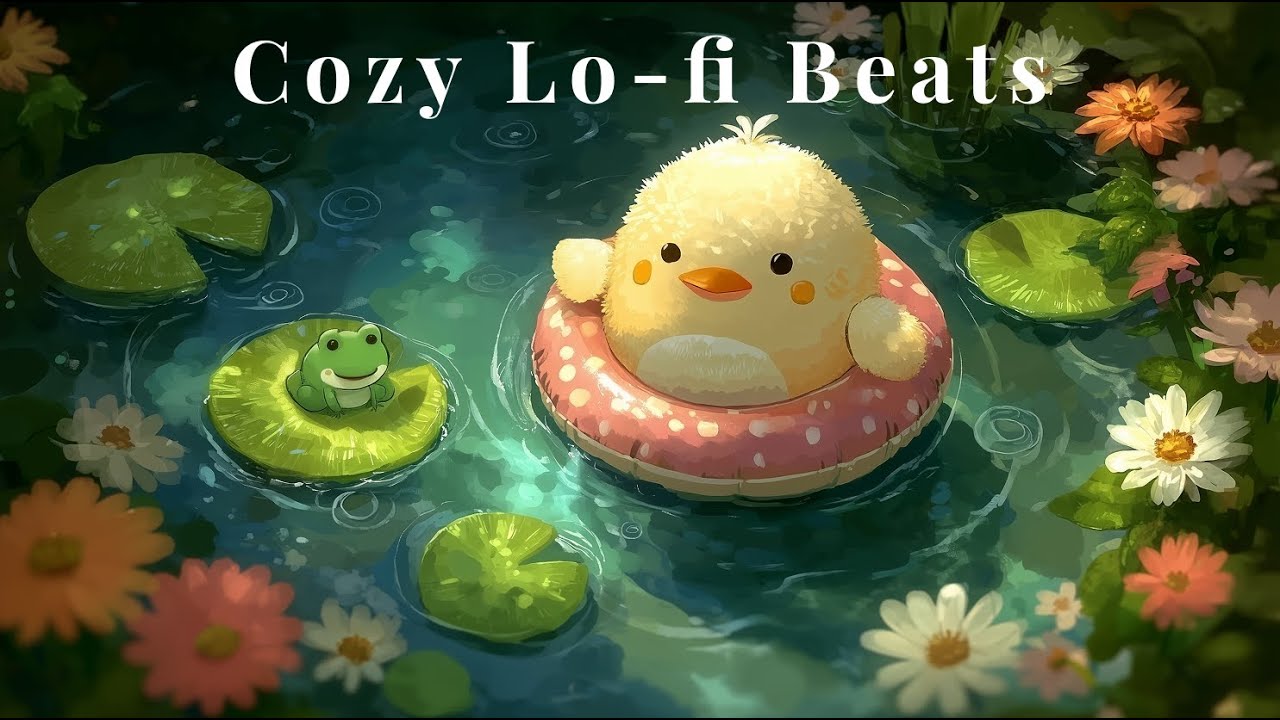 Cute Duckling in a Meadow Pond 🌸🐥 | Chill Lofi Music for Relaxing & Studying