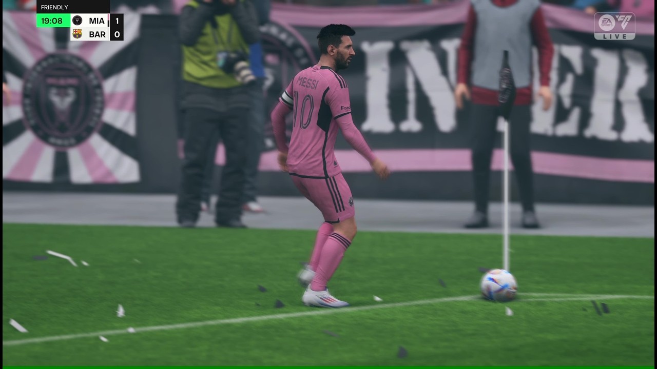 Injury time goal seals a draw for Barcelona against Inter Miami #eafc24 #intermiami #messi