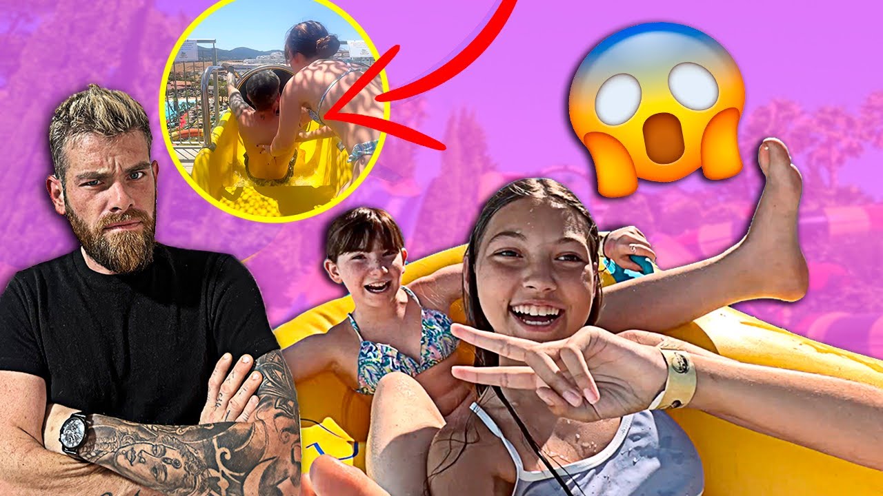 ¡ Molestando a mi Padre en el Parque Acuático ! TOBOGANES de AGUA GIGANTES