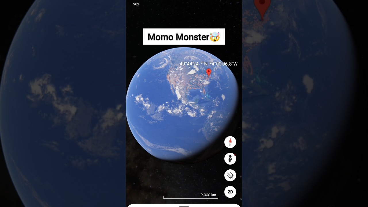 😰 Real Momo Monster on Google Earth #shorts #googleearth