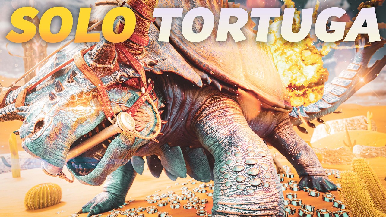 SOLO Raiding A Desert Crack With My GRAND TORTUGA ARK!