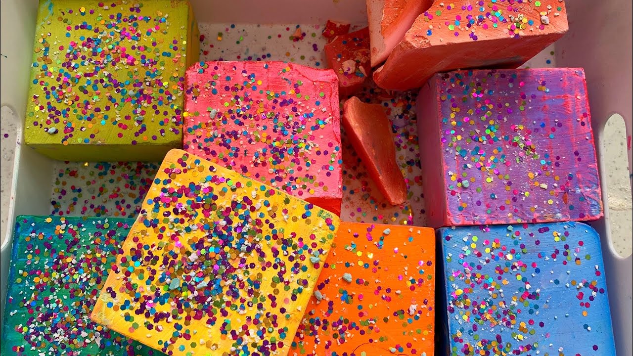 ASMR | Dyed Element gym chalk | colourful | crunchy | powdery | satisfying | relaxing