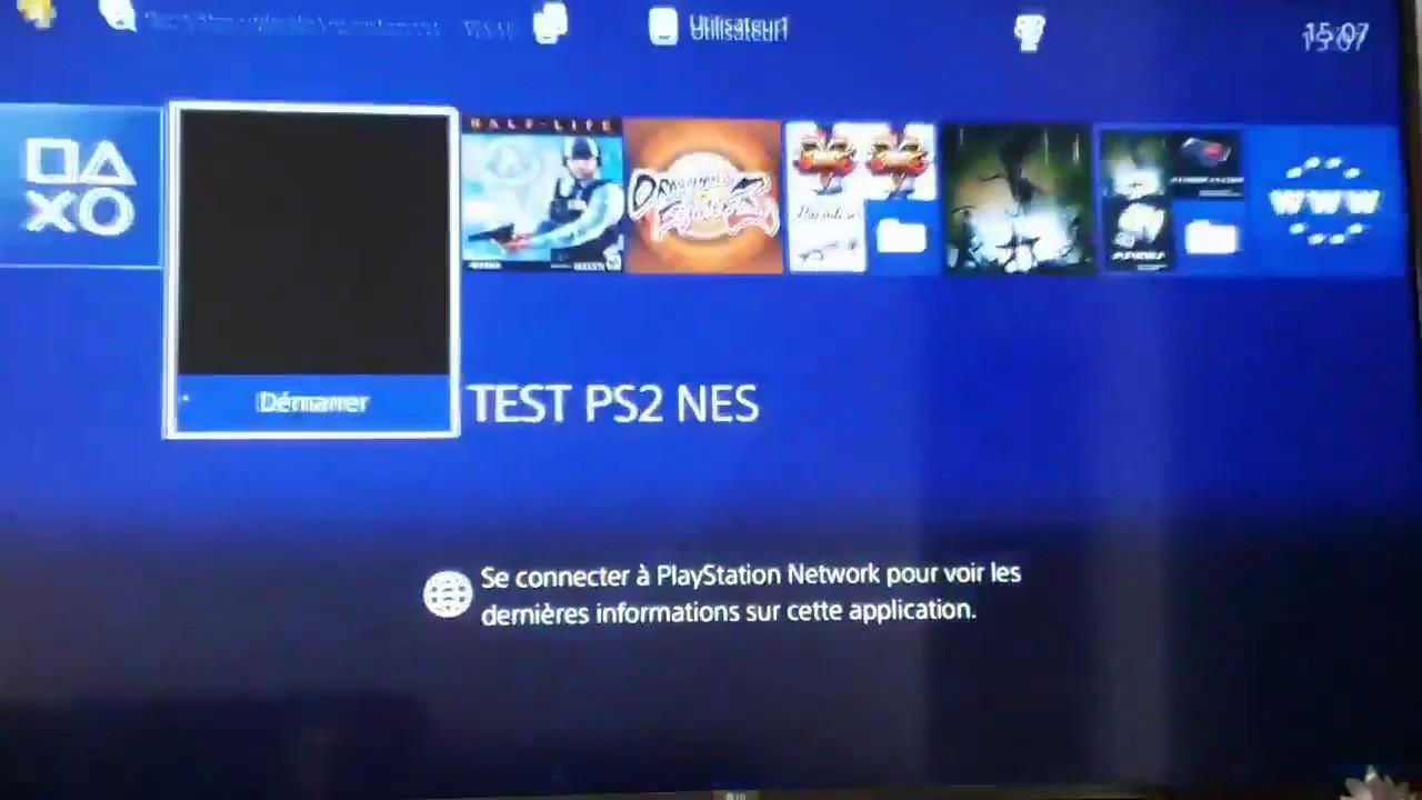 RetroArch (PS2 Port) running on PS4