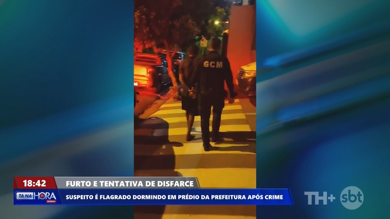 Ladrão finge estar dormindo para fugir de flagrante de furto em prédio público, em Rio Preto
