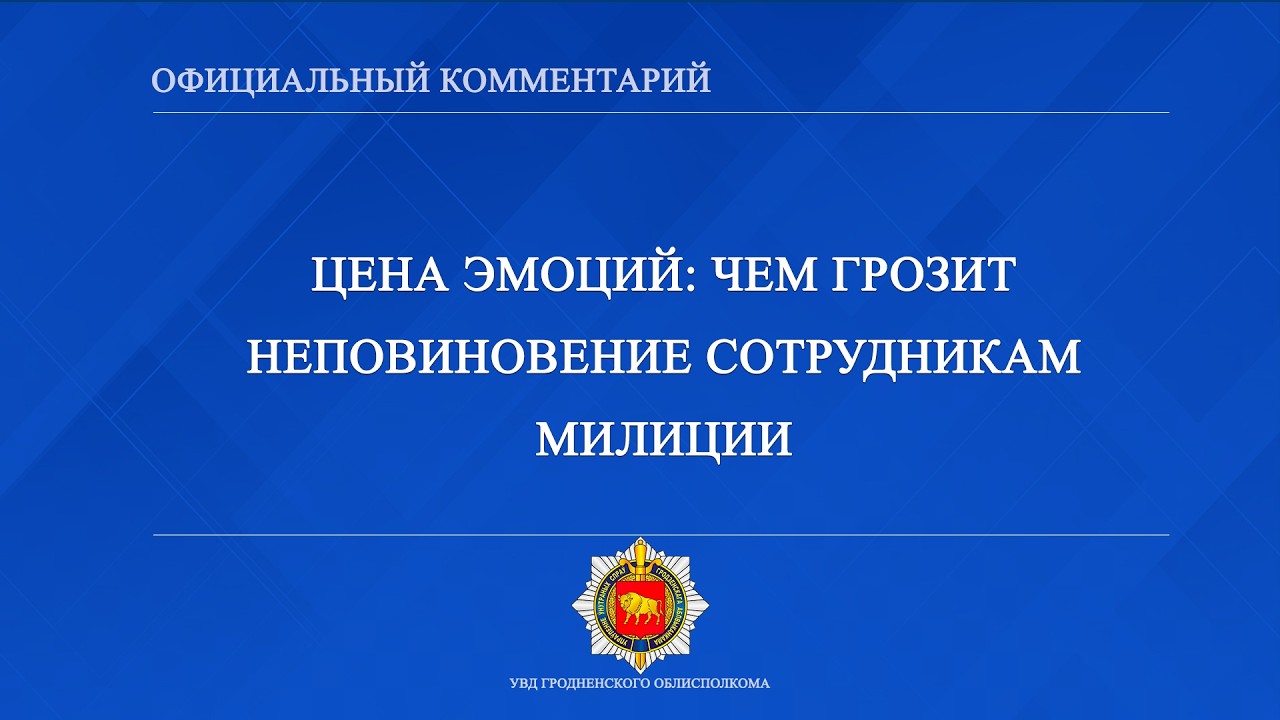 Цена эмоций: чем грозит неповиновение сотрудникам милиции
