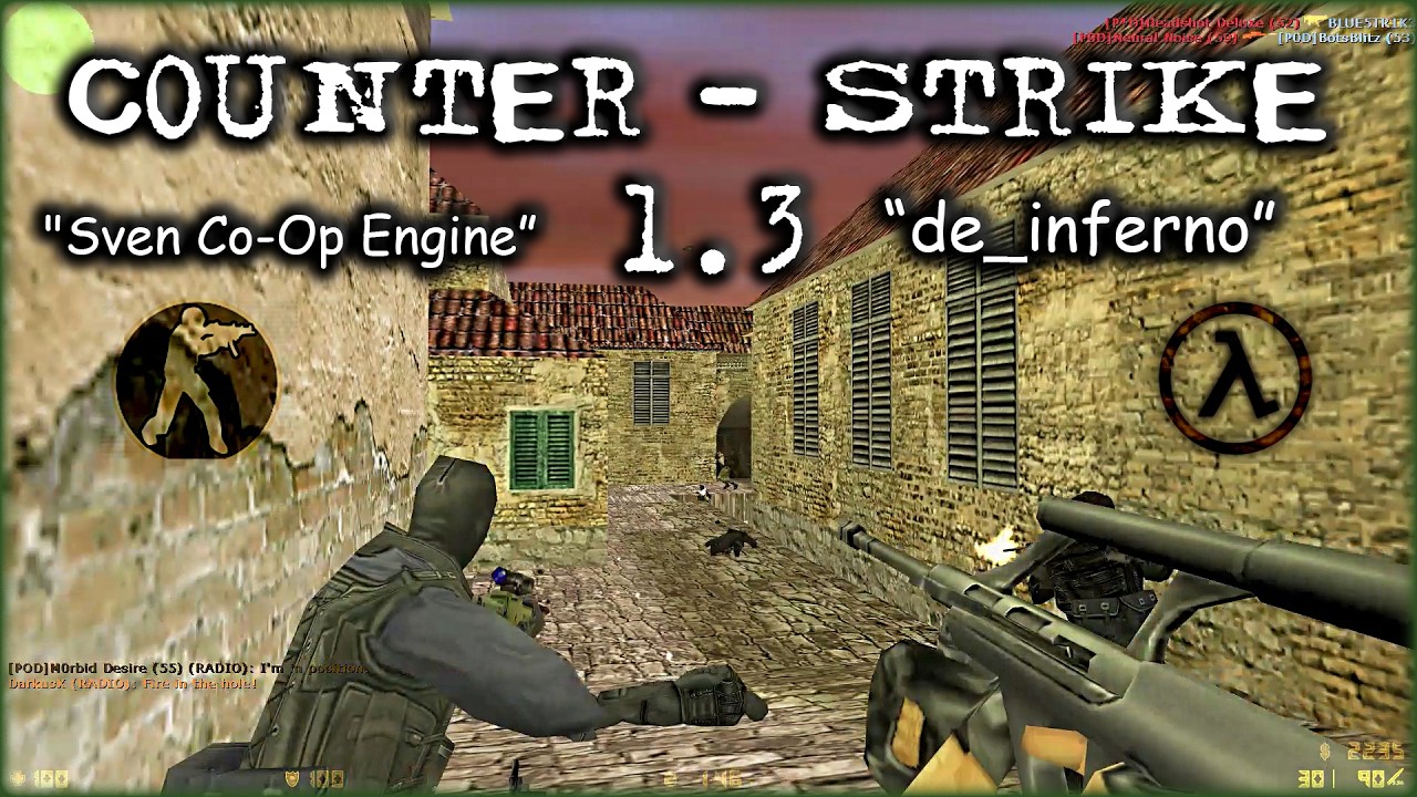 Counter-Strike 1.3 Gameplay on Sven Co-op Engine (de_inferno) | 2026